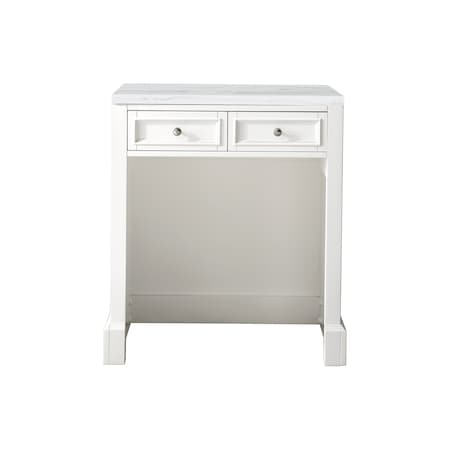 James Martin Vanities De Soto 30in Countertop Unit, Bright White w/ 3 CM Arctic Fall Solid Surface Top 825-CU30-BW-3AF
